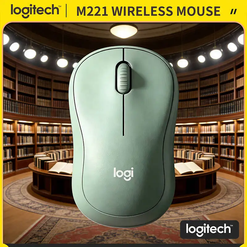 

Logitech M221 Ergonomic Silent Mouse - 90% Noise Reduction, 1000 DPI, 75g Portable, Fit for Professionals and Students