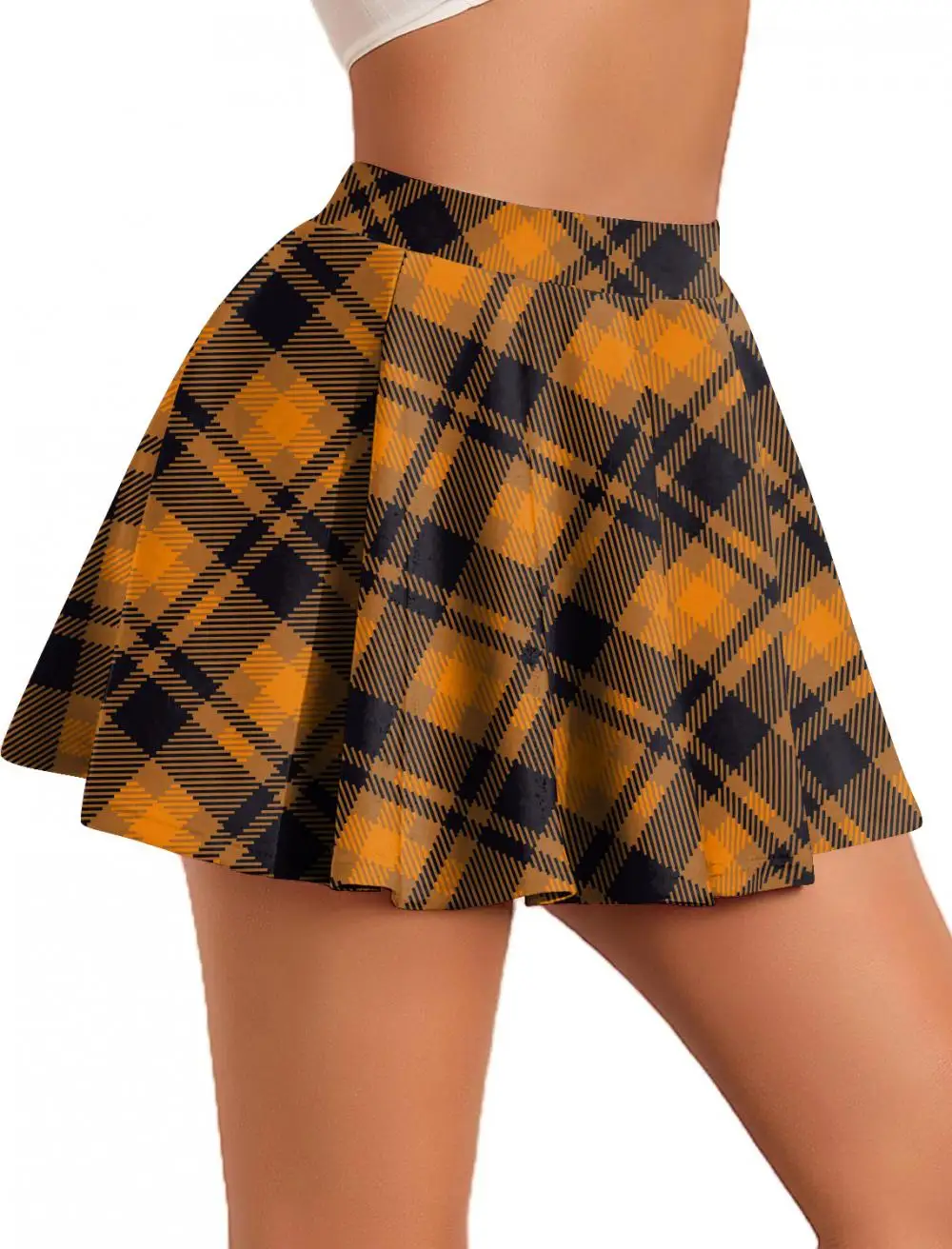 Retro Plaid Faltenröcke Rock Y2K Streetwear Vintage Schuluniform A-Linie Gym Student Kurzen Rock Mädchen Weihnachten Dress Up – Detail 35