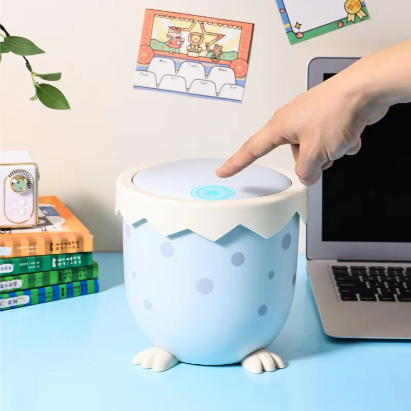 Desktop Trash Can, Simple and Creative Household Living Room Storage Bucket 쓰레기통 스마트 Papelera Pequeña Baño Accessories