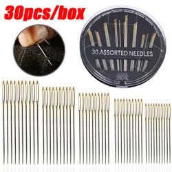 30/12pcs Multiple Sizes Sewing Needles Set Hand Sewing Needles Embroidery Thread Sewing Needles DIY Apparel Sewing Accessories