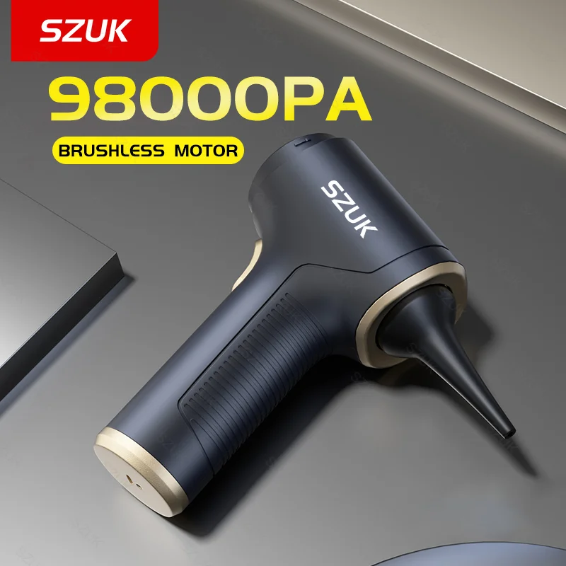 

SZUK 98000PA Car Vacuum Cleaner Mini Cleaning Machine Strong Suction Handheld for Car Home Appliance Portable Wireless Cleaner