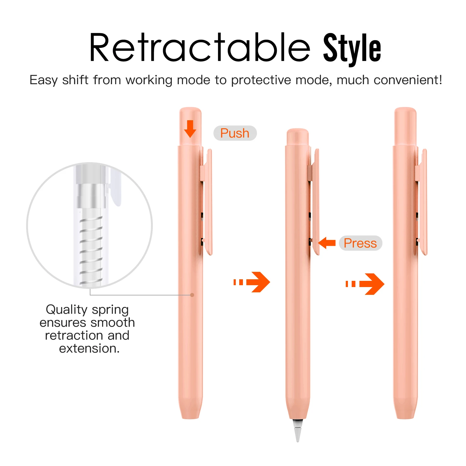 MoKo Holder Case for Apple Pencil 1st Gen,Retractable Apple Pencil 1st Generation Case Protective iPad Pencil Sleeve Skin cover