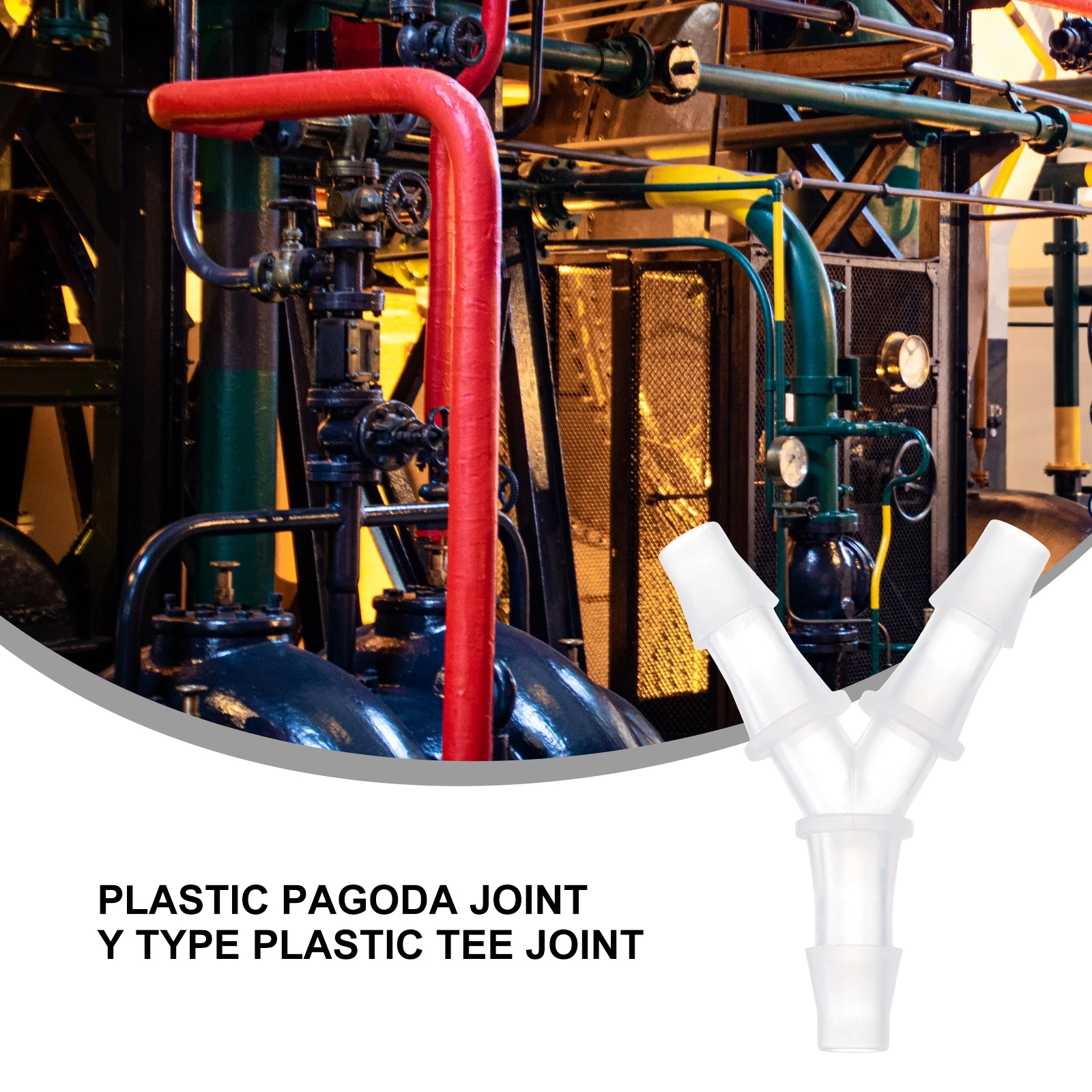 10pcs Plastic Tube Connector 3 Way Hose Fitting Y Shape Joint for Lab Garden Irrigation Repair Extension Simple Design