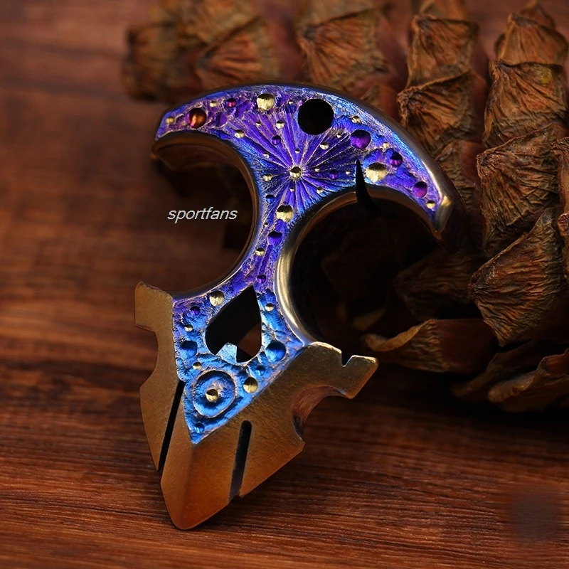 Star Sky Multifunctional Tool Keychain Necklace Pendant Titanium Portable EDC Survival Gear Outdoor Camping Hiking Emergency
