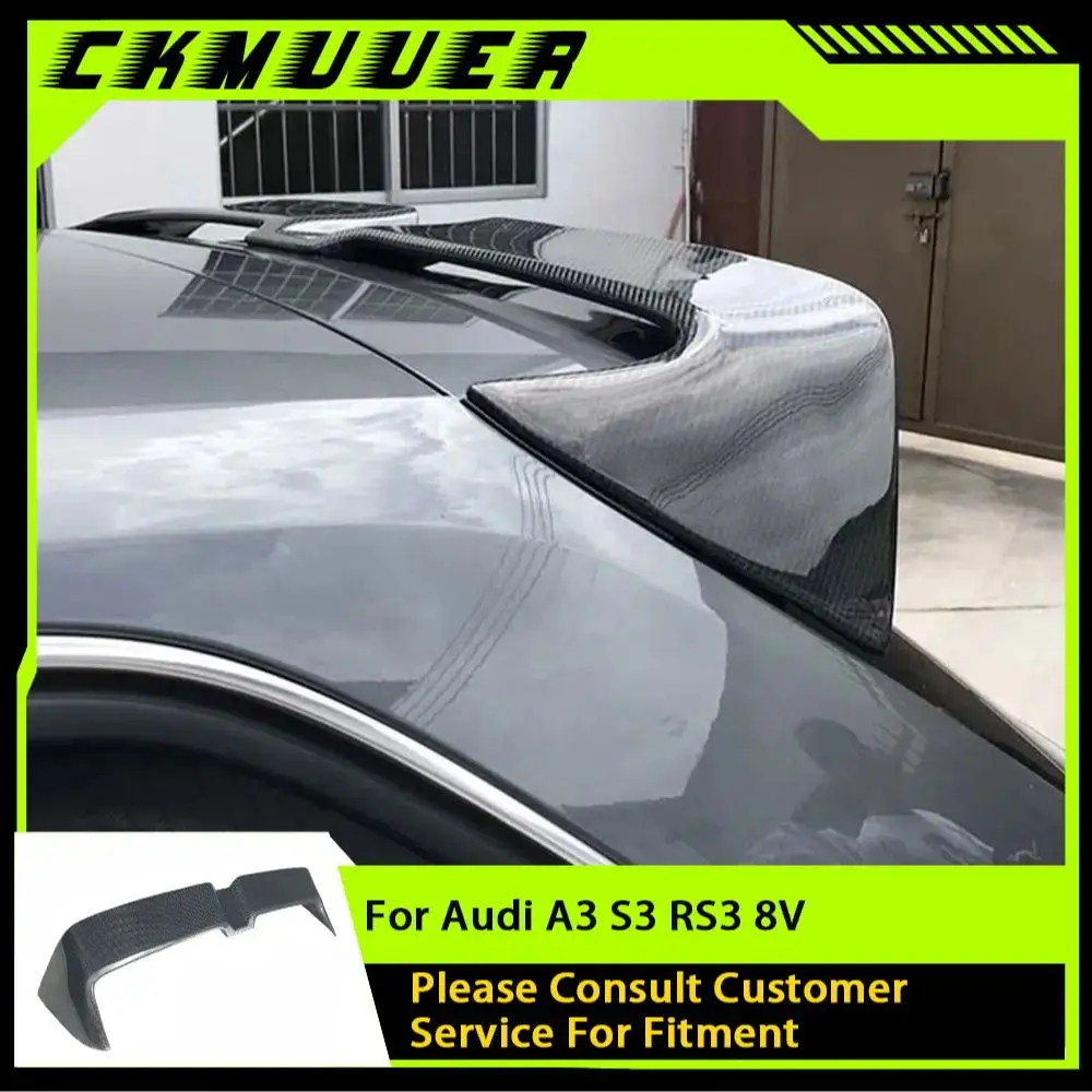 

CKMUUER Carbon Fiber Rear Roof Spoiler Window Wing for Audi A3 Sline S3 RS3 Type 8V Hatchback 4 Door 2014 2015 2016 2017 2018