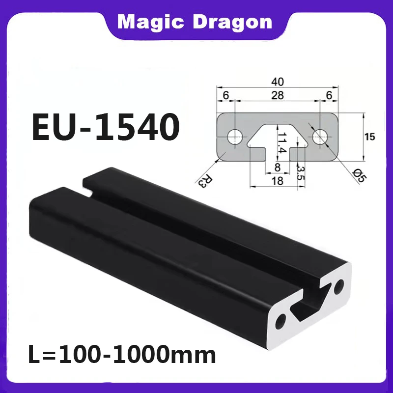 

1/2PC 1540 Aluminum Profile Extrusion Frame Length 100-1000mm Anodized Linear Rail for CNC 3D Printer Workbenc Engraving machine