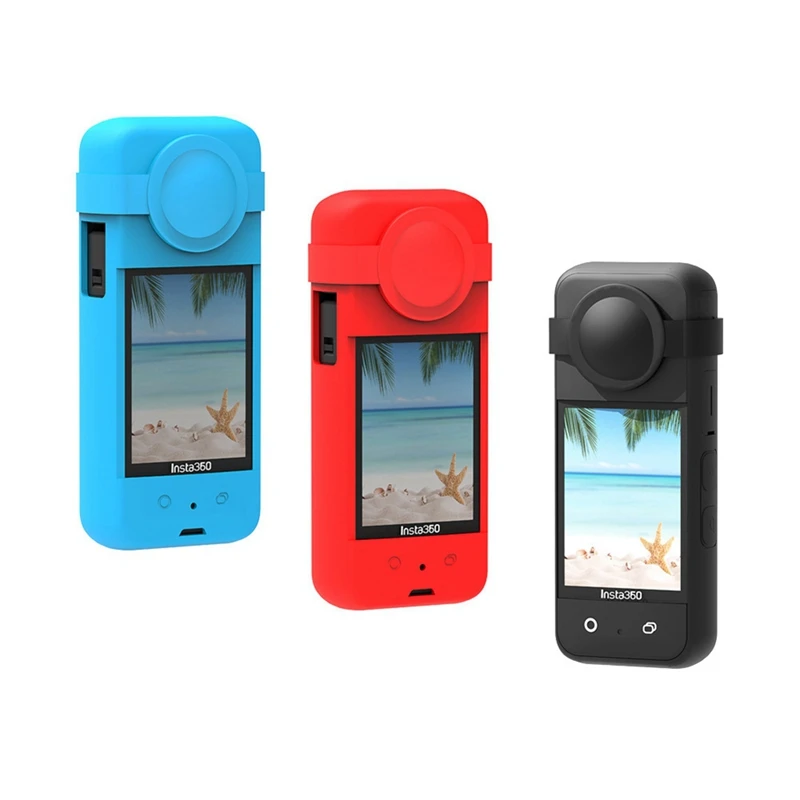 Camera Silicone Case For Insta 360 ONE X3 Panoramic Action Camera Dustproof Silicone Protective Anti-Drop Case,