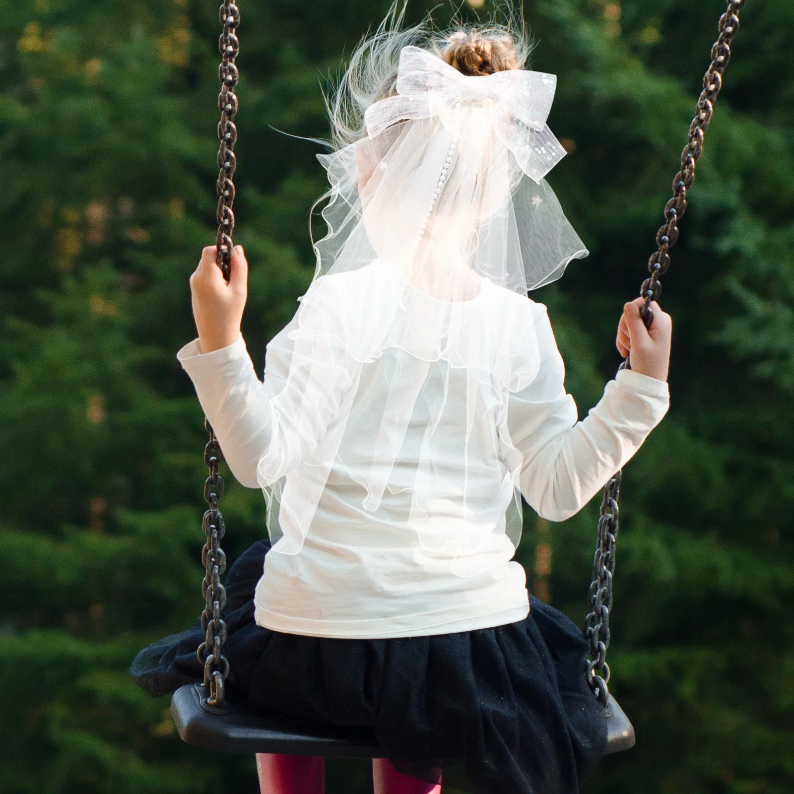 

Детская вуаль с бантом, мягкая вышитая свадебная вуаль, заколка для волос, свадебный головной убор для девочек, свадебная девичник, фото