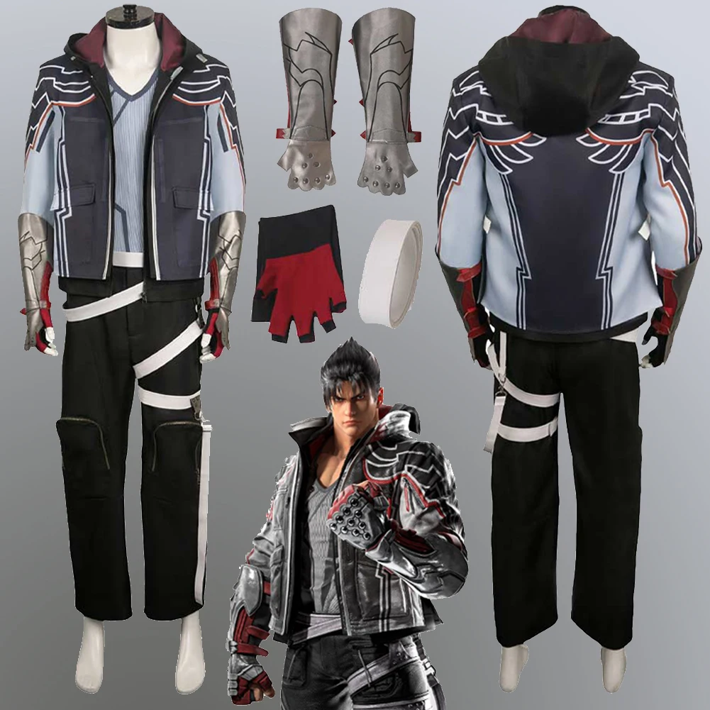 Jin Kazuma Cosplay Rollenspiel Anzüge Anime Spiel Tekken8 Rollenspiel Kostüm Verkleidung Männer Rollenspiel Kostüm Ankleiden Party kleidung