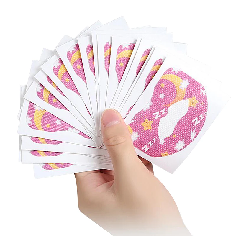 30Pcs Night Sleep Lip Nose Breathing Improving Patch Mouth Correction Sticker Tape Anti-Snoring Stickers For Children Adult