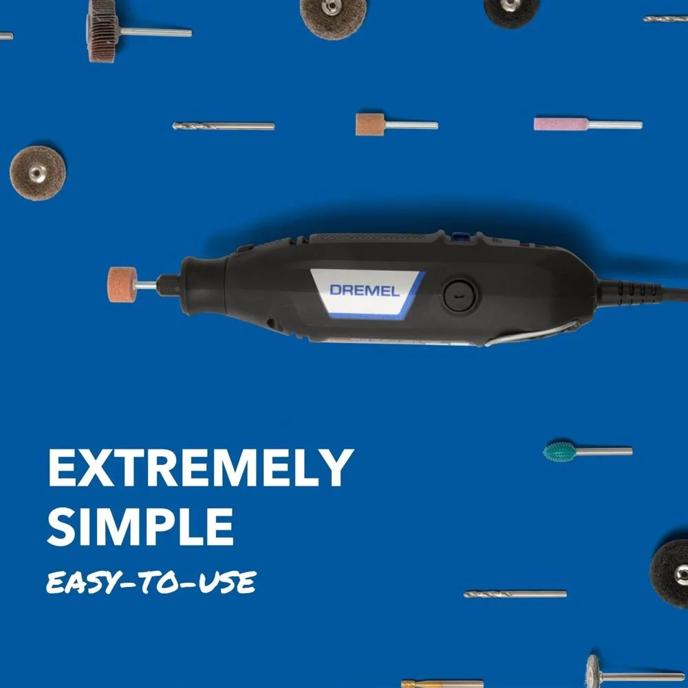 Versatile Speed Rotary Tool Kit with Single Attachment and 15 Accessories for Crafting and DIY Projects