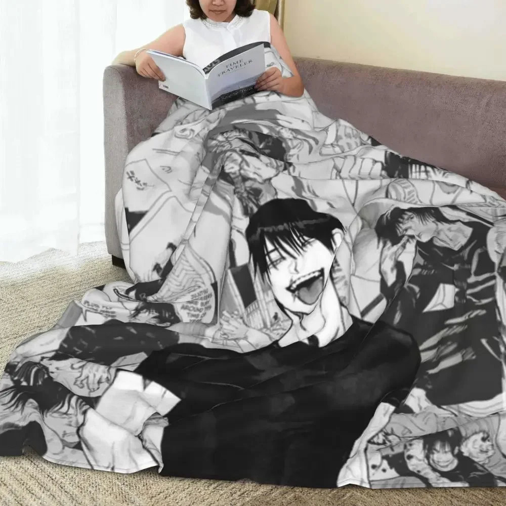 

Anime Flannel Blanket Quality Super Soft Laugh Throw Blanket Autumn Travel Chair Sofa Bed Cute Bedspread