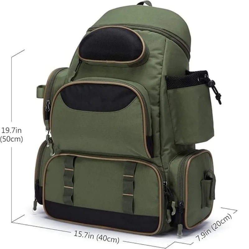 Tackle Storage Backpack Waterproof High Performance Large Capacity Tactical Bag Fishing Camping Hiking