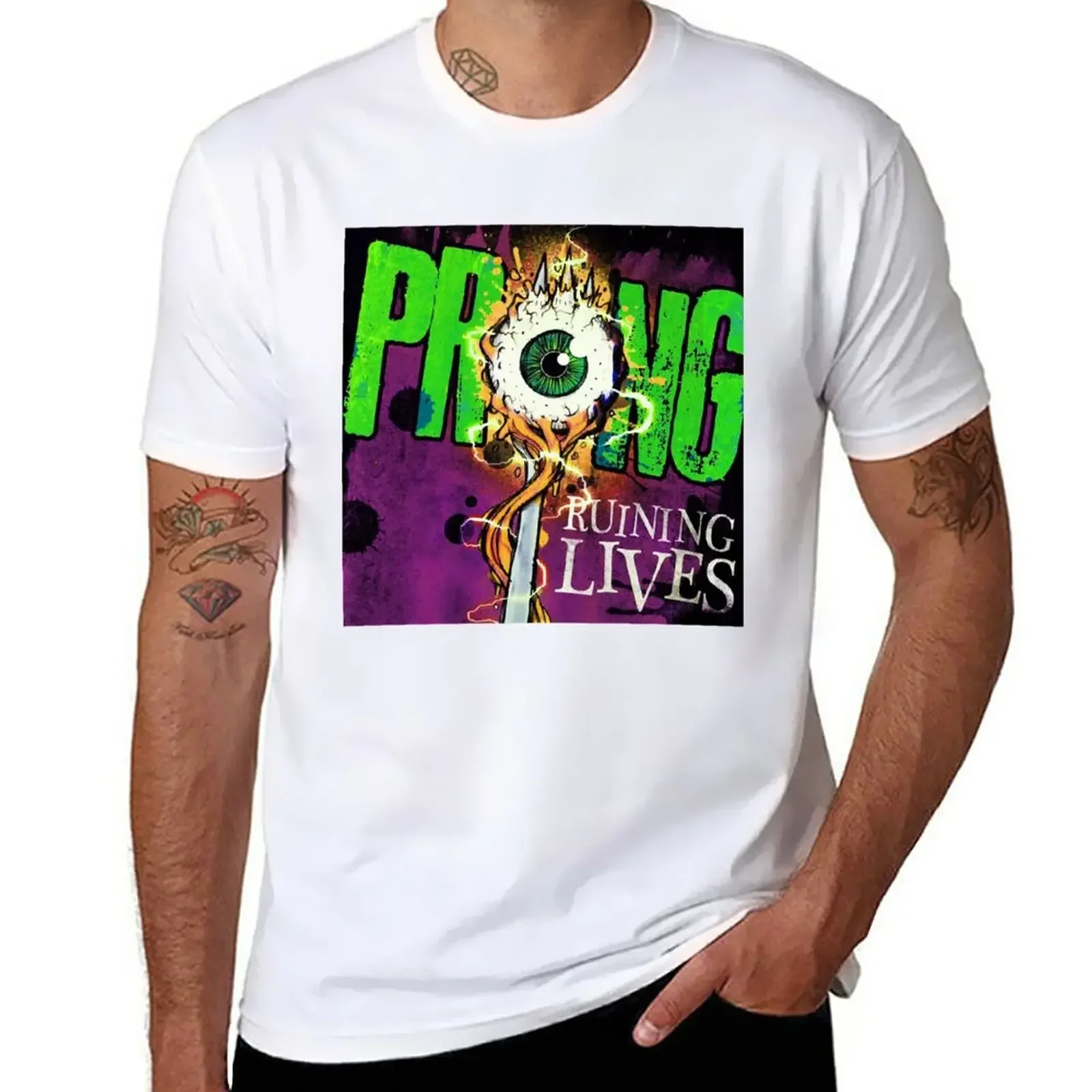 PRONG MUSIC ARTWOK T-Shirt vintage clothes korean fashion mens big and tall t shirts