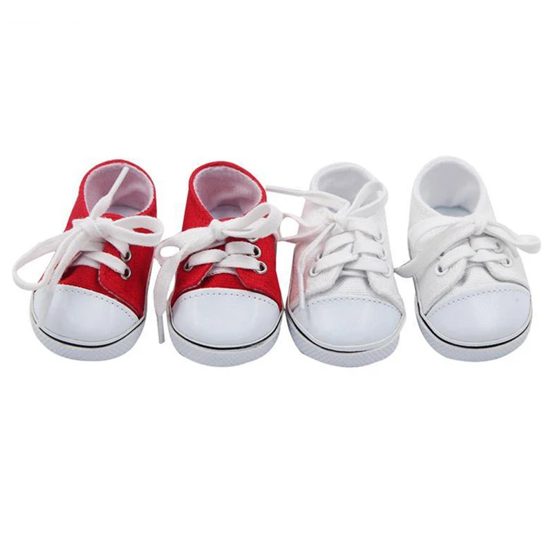 Fashion Doll Canvas Shoes Sneakers Shoes For 43cm Baby Doll 18 inch Girl Dolls