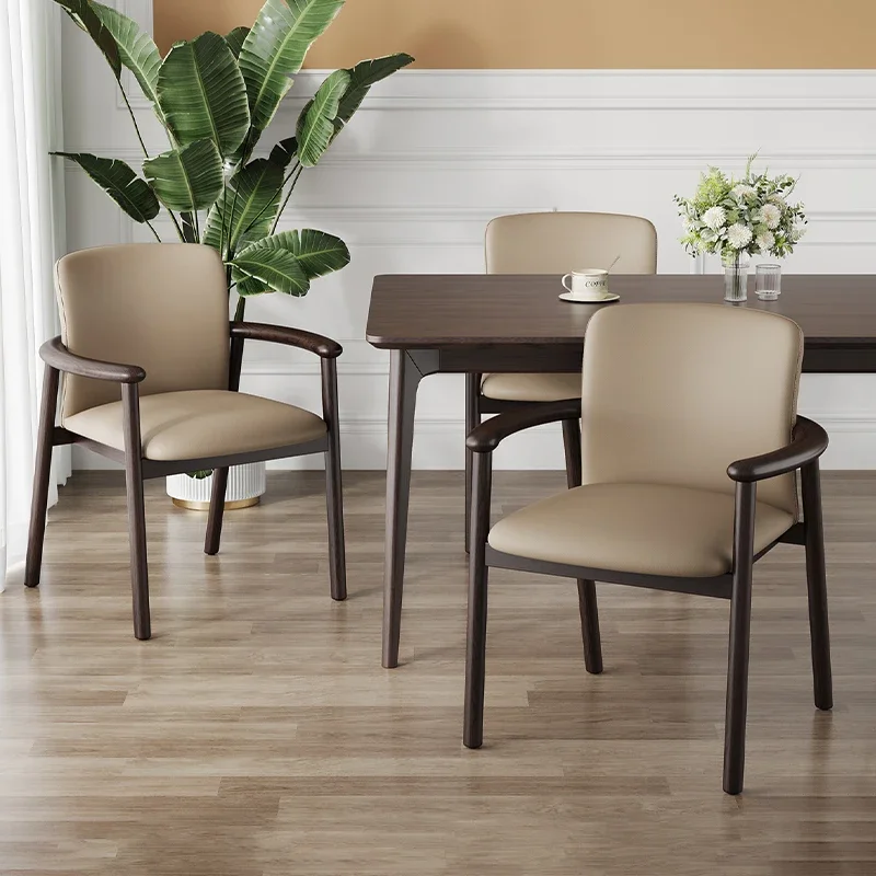 

Scandinavian Solid Wood Minimalist Chairs Plastic Antique Chair Vintage Furniture Design Luxury Armchairs Kitchen Elegant Dining