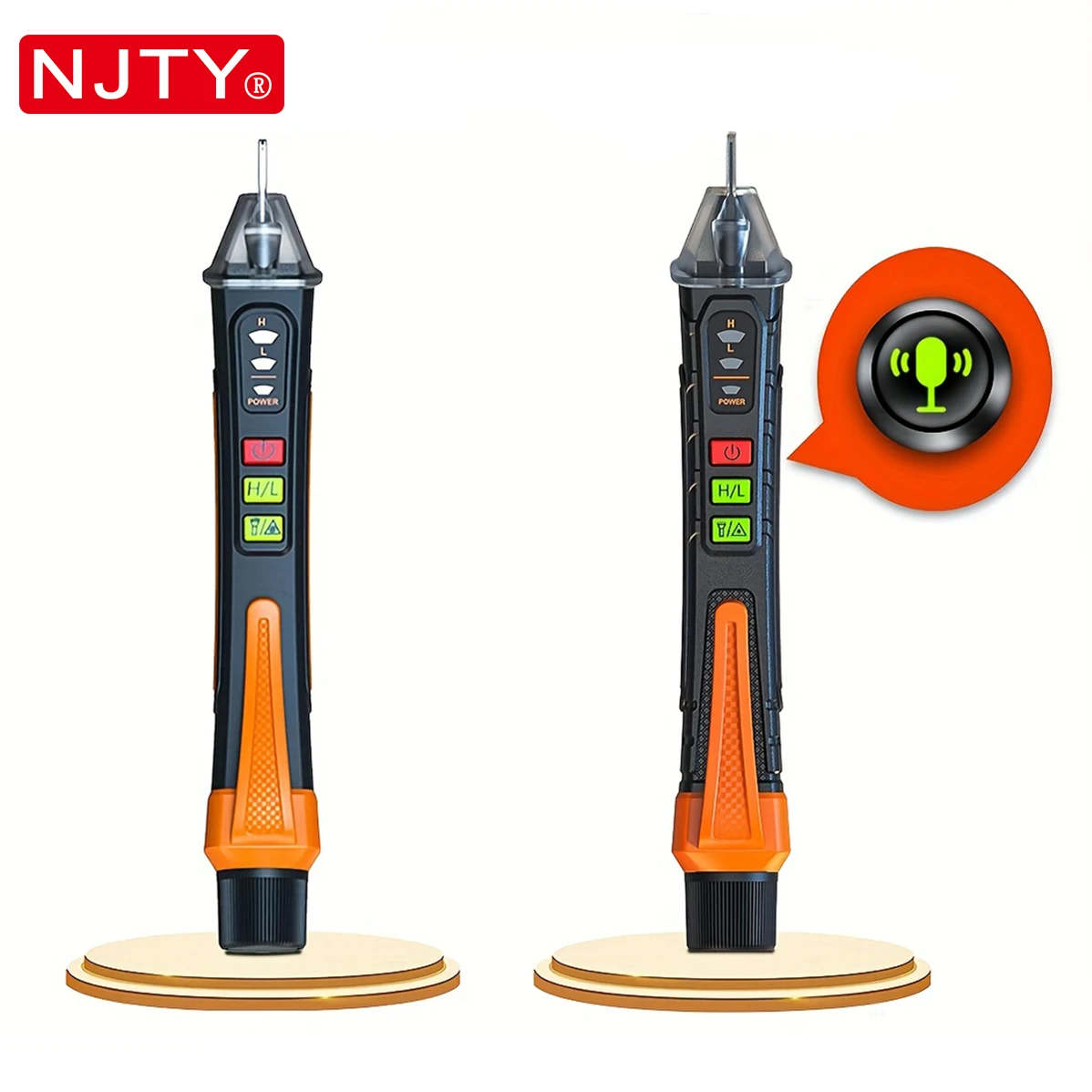 NJTY T02A Rilevatore di tensione Penna elettrica Tester di tensione CA Smart Breakpoint Finder 12-1000 V Senza contatto T02B Trasmissione vocale