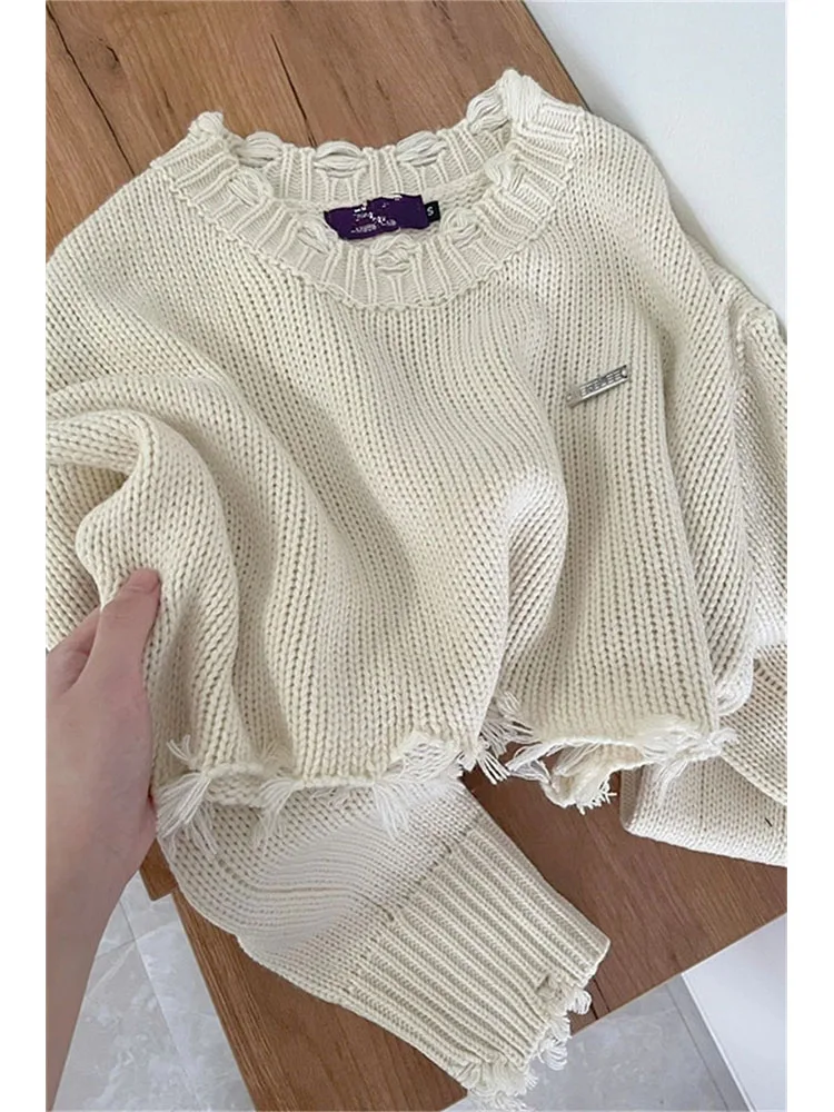 Harajuku Elegant Women Sweater Knitted Basic Pullovers O Neck Loose Soft Female Knitwear Jumper Casual Fashion 2022 Autumn New