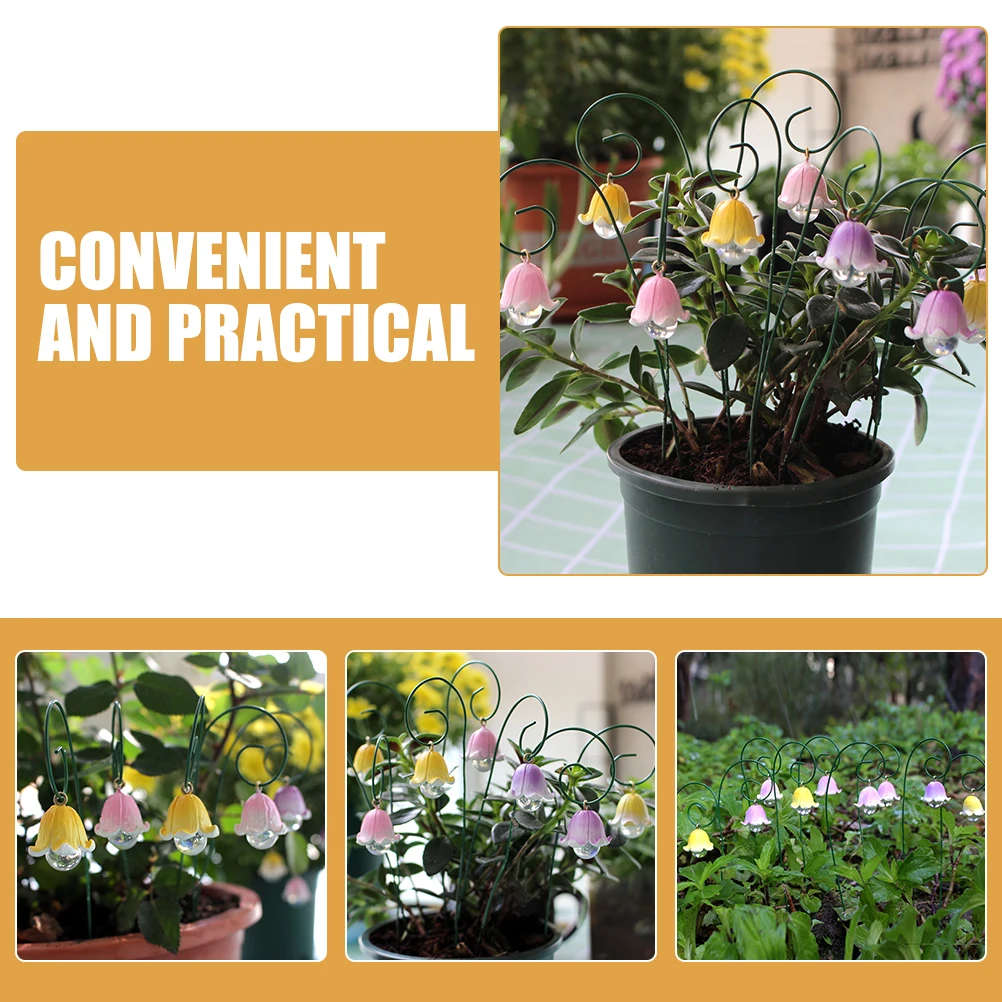 

9pcs Resin Stakes Realistic Decorative Outdoor Yard Metal Stakes Lawn Garden Insert Garden Stake Decor Flower Sticks Metal