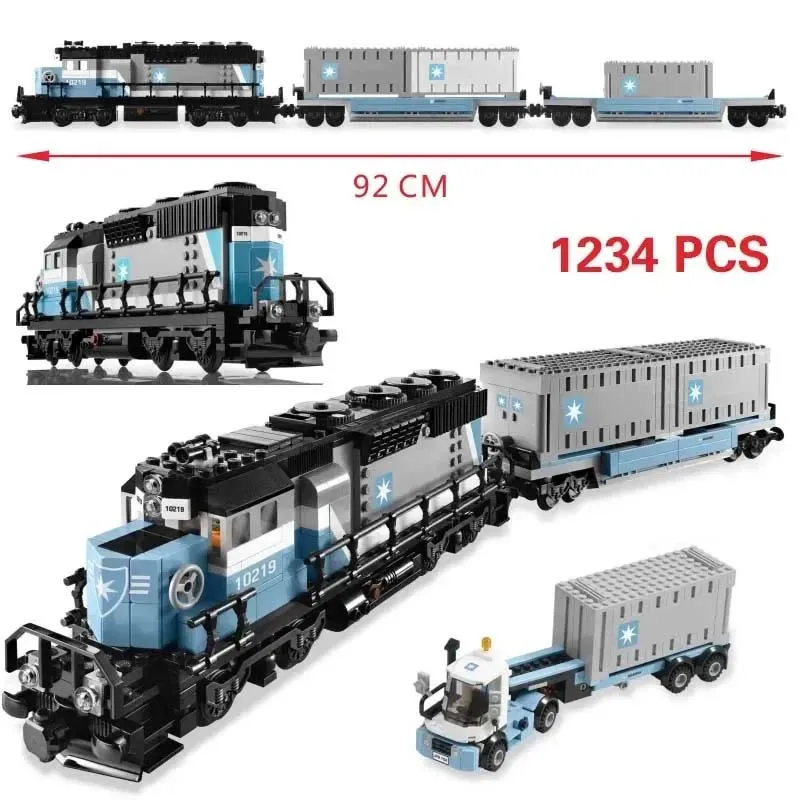 

1234 pcs City Steam Train 21006 Building Blocks Bricks BigBoy Locomotive Rail Assembly Birthday Gifts Toys Compatible 10219