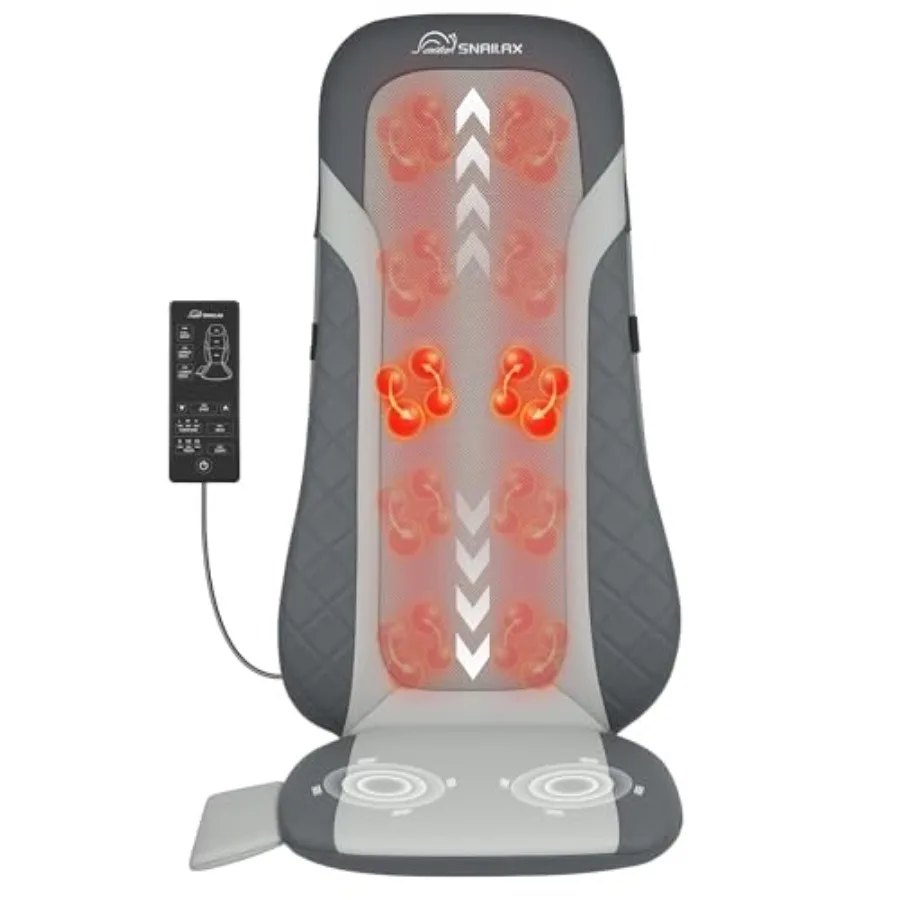 

Массажер для спины Шиацу с подогревом, полноразмерный массажер для спины для снятия боли, глубокий массаж тканей, удлиненная массажная накладка на кресло, разминающий массажер для спины Шиацу