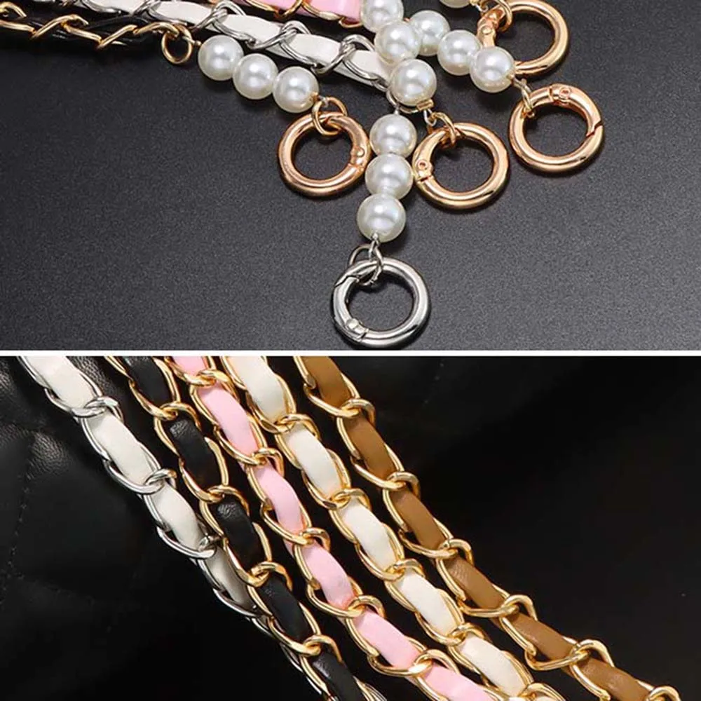 Multicolor Bag Chain Accessories Gold Silver Women Shoulder Bag Chain Metal Bag Chain Strap Crossbody Bag Belt Chain for Handbag