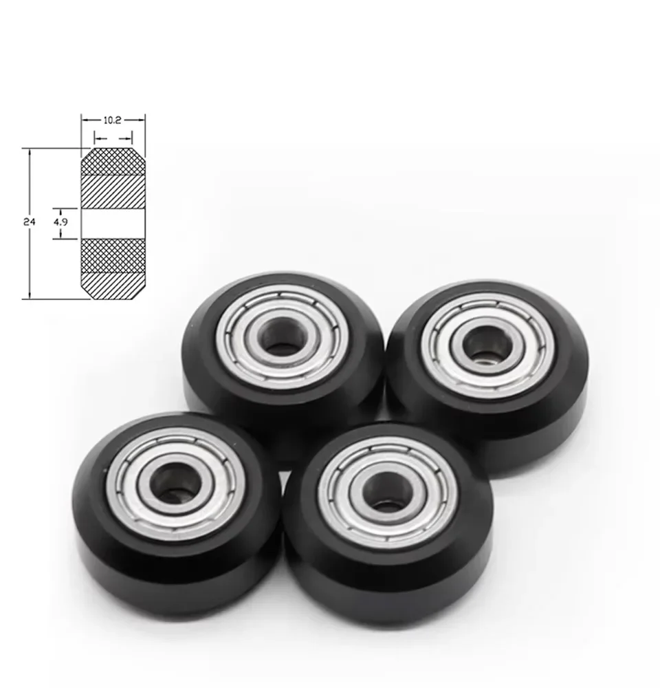 

1-50PCS Plastic Wheel POM With Bearings Big Models Passive Round Wheel Idler Pulley Gear perlin wheel for CR10 Ender3