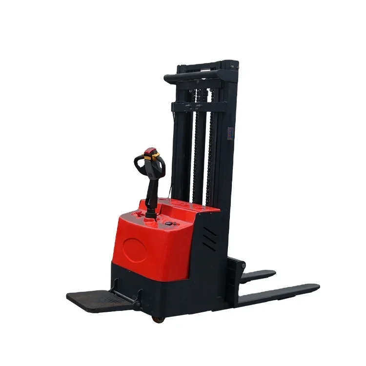 Full Electric Forklift 2ton 1.5 Ton with Lithium Battery Electric Pallet Stacker Driving Stand on Pallet Stacker