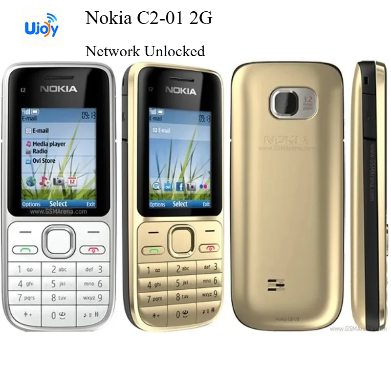 Nokia C2-01 Network Unlocked Mobile Phone 3.15MP Camera 3G  Multi Language Russian Arabic Hebrew Keypad Basic Cellphone view 4