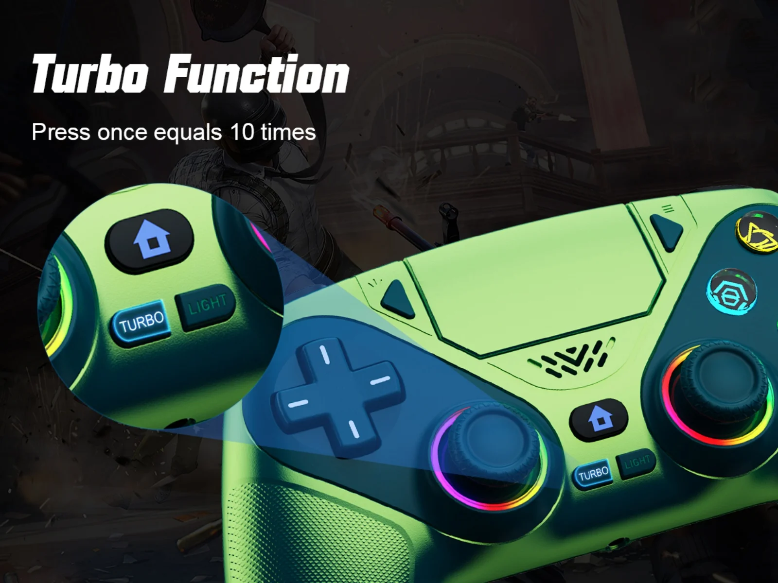 Controller für PS5/PlayStation 5 Pro/Slim/PC, kabellose Gamepads, RGB-Hall-Effekt, kein Drift, Spiel-Joystick mit Dual-Vibration, Marco/Turbo-Funktion – Detail 4