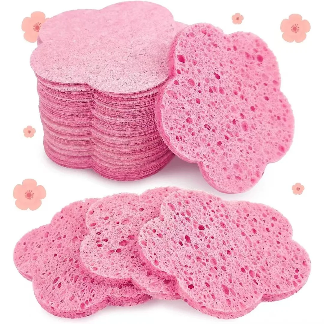 プロフェッショナルフェイシャルエクスフォリエータースポンジ再利用可能なセルロースパッド厚い湿布スパマッサージマスク & メイク落とし用
