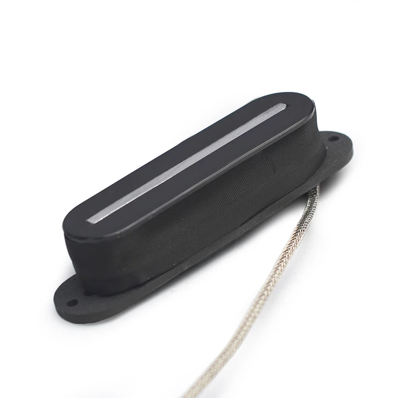 ST Style Single Coil Blade Pickup Fiber Base Plate 7.5K One Line Pickup for ST Guitar Accessory Black White Transparent