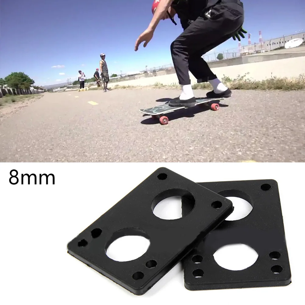 Consistency in Performance 2Pcs 8mm Soft Skateboard Truck Riser Shock Pads for Reliable and Long Lasting Durability