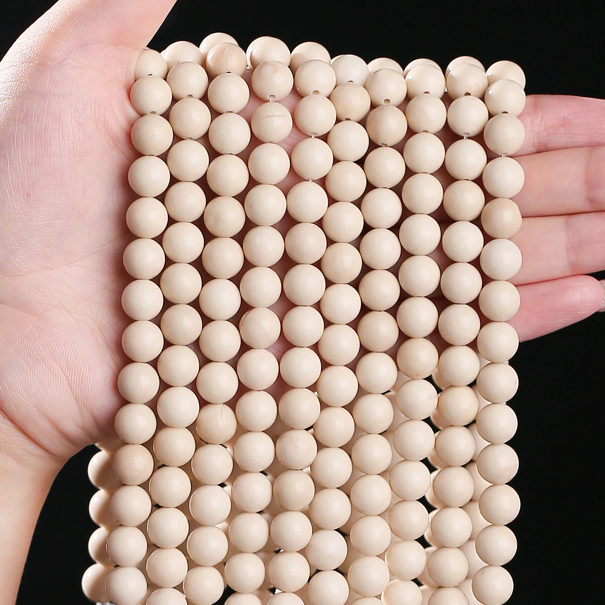 1 Strand Natural White Coral Stone Bead Round Loose Spacer 4 6 8 10 12MM for Jewelry Making DIY Bracelets Necklaces Accessories