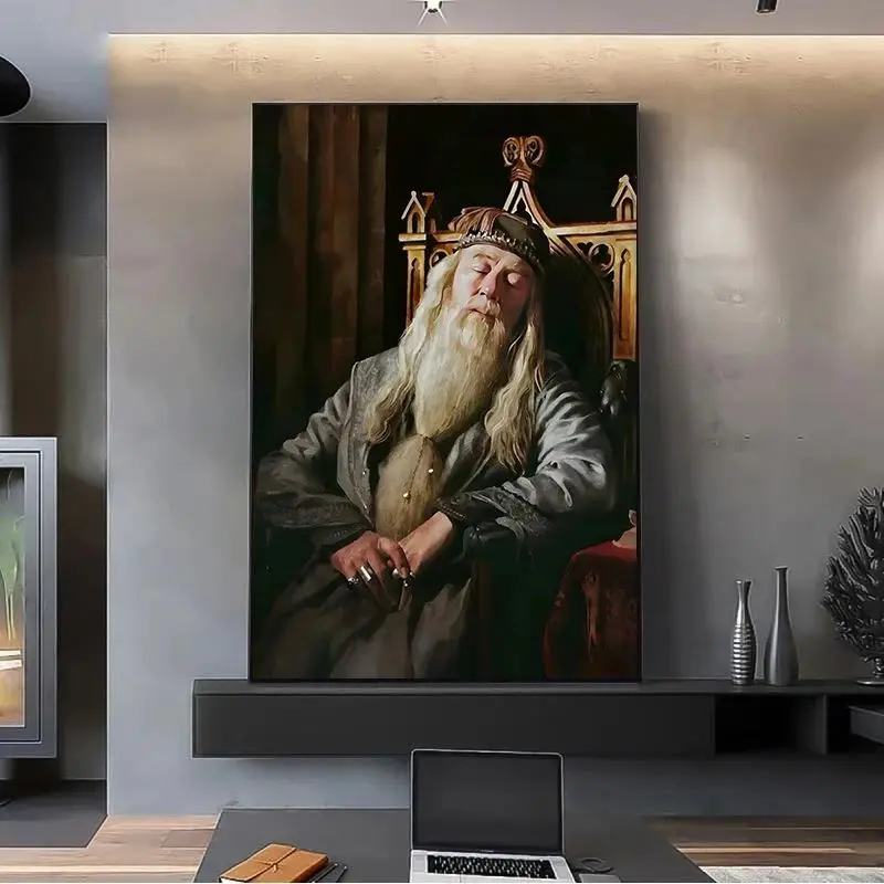معرض Headmasters صور ملصق طباعة H-Hogwarts أستاذ النوم قماش اللوحة معالج ماجيك المدرسة المشارك ديكور المنزل هدية