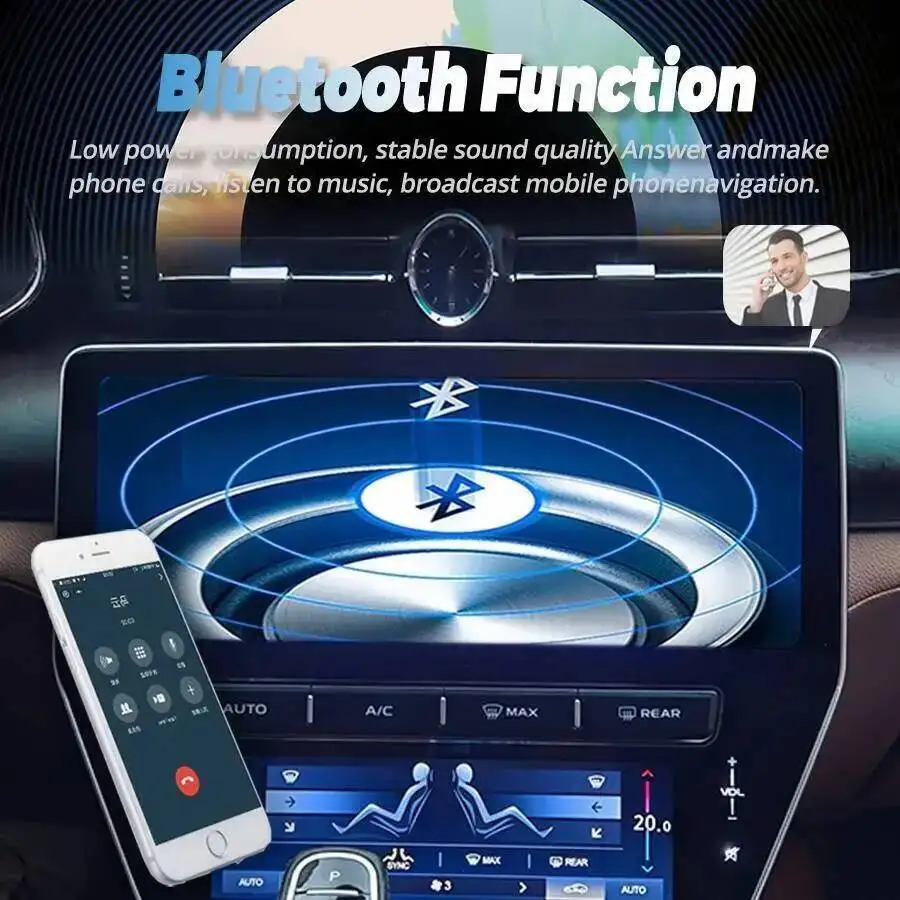 22inch Android 14  Auto Air Conditioning Panel AHD Black Gemstone Screen For Maserati Quattroporte 2013-2020 DSP Car Radio