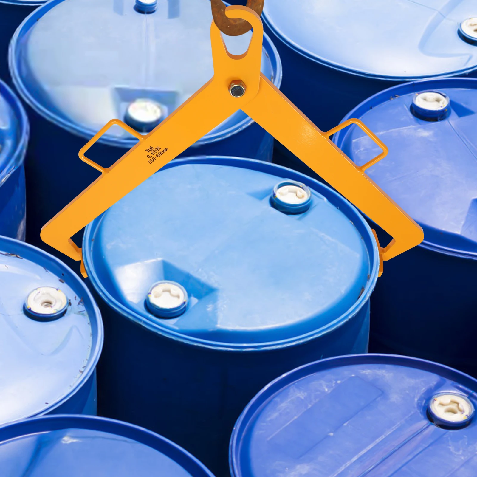 

0.6T Barrel Lift Clamp YQA | Vertical Drum Lifter, 55-60cm Drum Diameter, Forklift Use YQA Vertical Drum Clamp