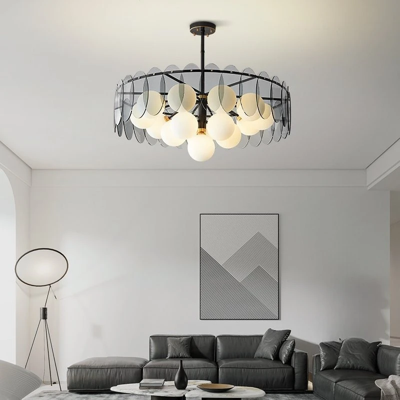 Nordic all copper living room simple atmosphere creative home light luxury bedroom room