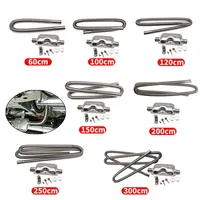 60cm 100cm 120cm 150cm 200cm 250cm 300cm Air Parking Heater Diesel Heater Exhaust Muffler Pipe Stainless Steel Clamps Hose Tube