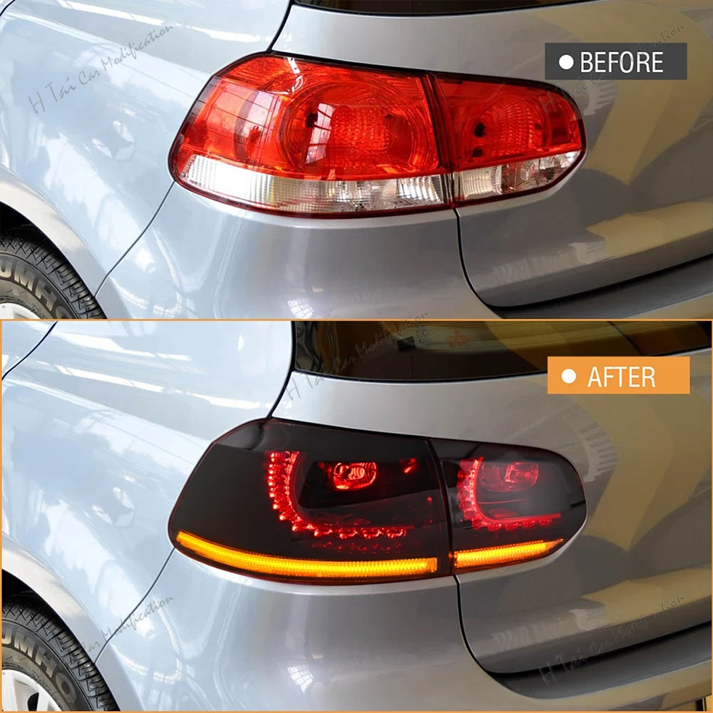 LED Tail Lights For Volkswagen VW Golf 6 MK6 R20 2008-2013 Rear Lamps Assembly DRL Taillights Turn Signal Car Light Assemblies