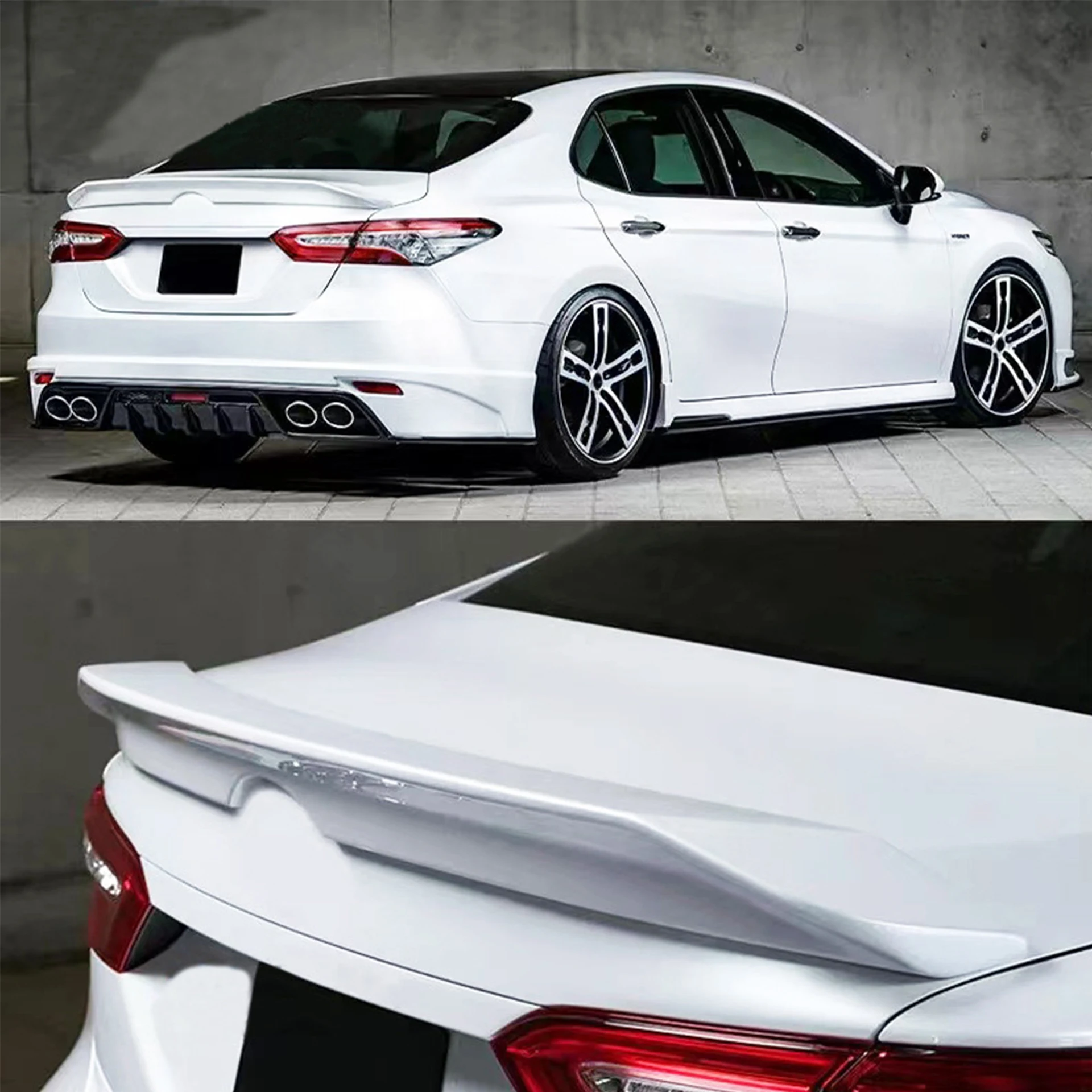 Rear Spoiler For Toyota Camry 2018 2019 2020 2021 2022 Car Rear Wing Trunk Spoiler Decklid Lid Trim Splitter Lip