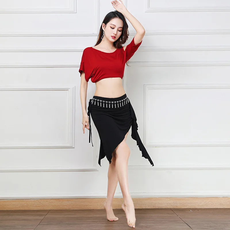 plus Size Belly Dance Practice Suit Beginner Eastern Dance Performance Costume Slimming Practice Performance Ensemble