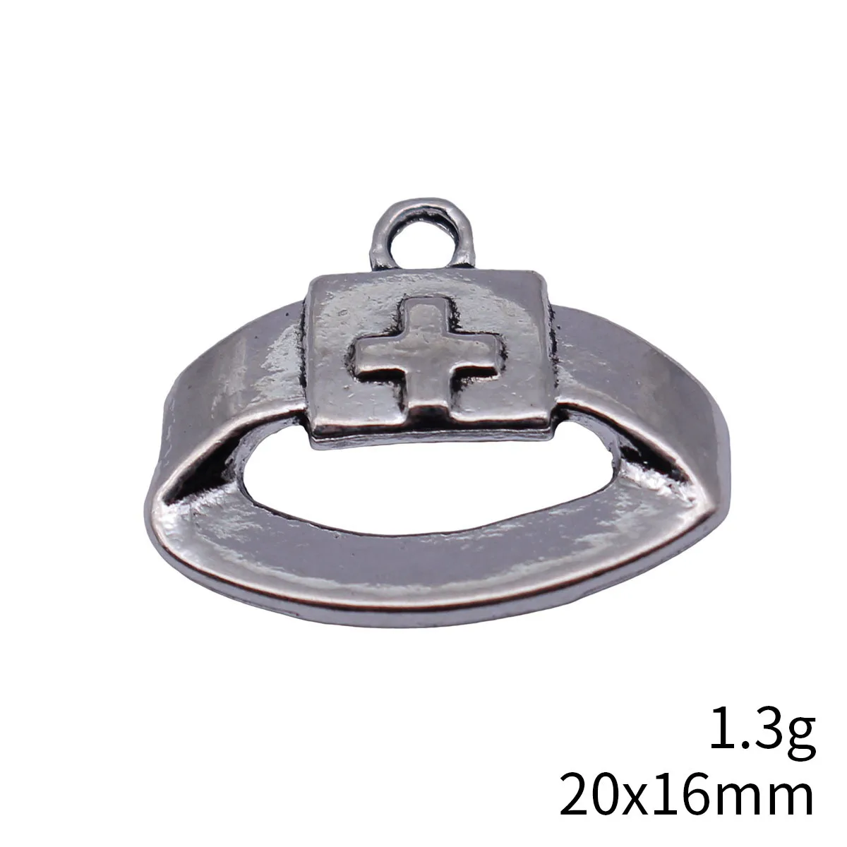 40pcs 20x16mm(0.79x0.63inch) Antique Silver Color Nurse Cap Charms Pendants DIY Jewelry Making Accessories