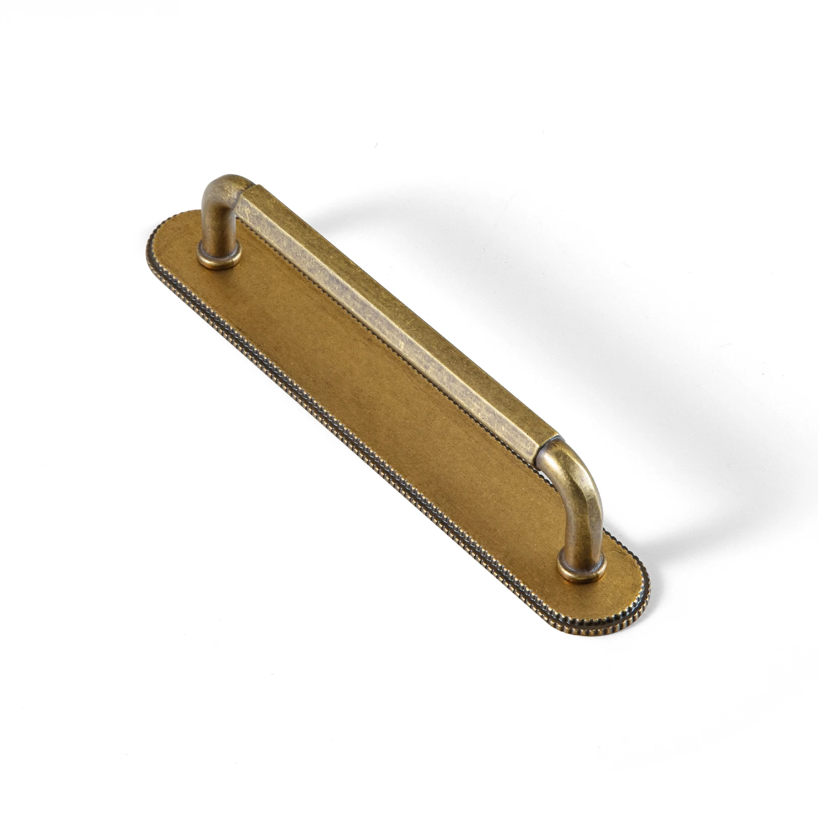 Goo-Ki 2 Pack Cabinet Pulls with Backplate/Spacer Antique Brass Drawer Handles, 5 Inch Hole Center Vintage Retro Zinc Alloy Kitchen Hardware