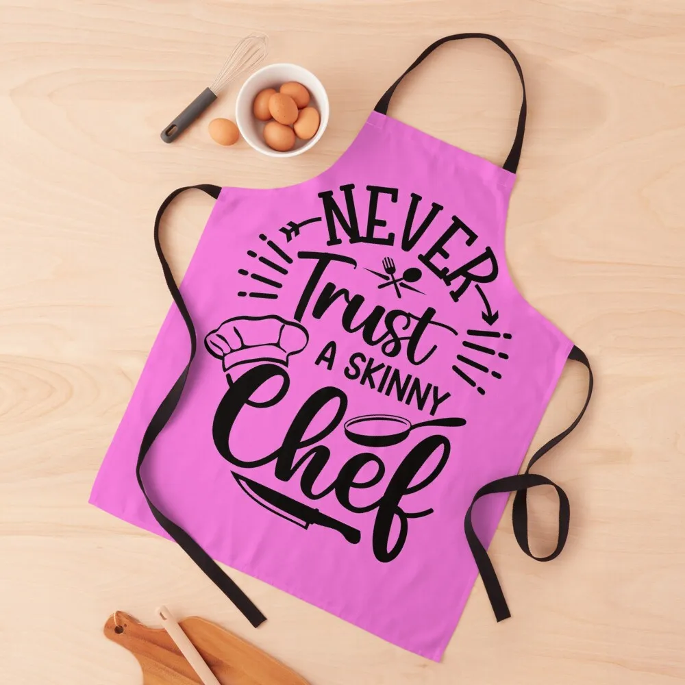 Never trust a skinny chef Apron Waiter Uniforms waiter Kitchen accessories Apron