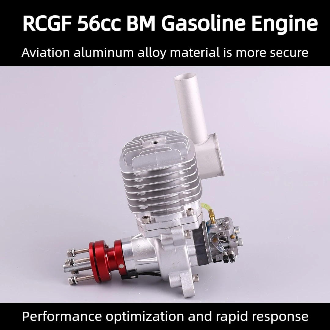 RCGF 56cc BM Single Cylinder 2-Stroke Gas Version Engine Kit for RC Fixed Wing Model Airplane Aircraft Petrol Outboards Engines
