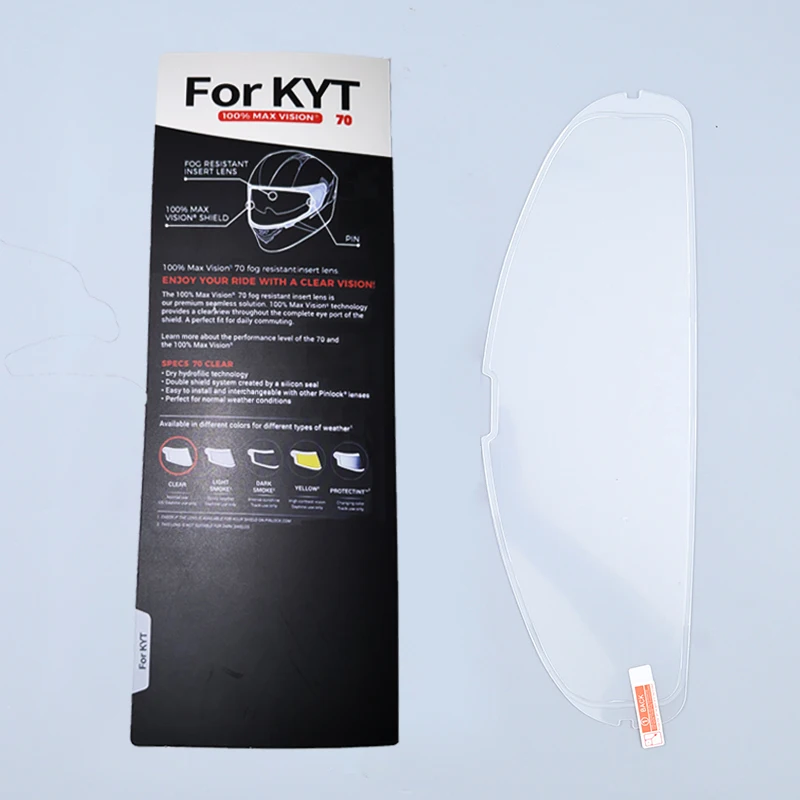 

For KYT TT COURSE Helmet Visor Anti-Fog Film Sticker, Motorcycle Helmet Anti-Fog Lens Patch, Fits M-XXL Helmets