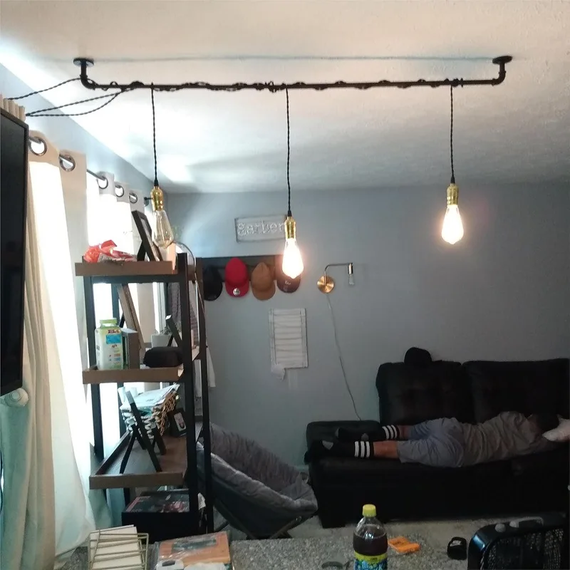 DIY 4 Bulb Pendant Light Fixture Holder with Connector for Industrial Style Chandelier Assembly Pearl Black Bronze Gold