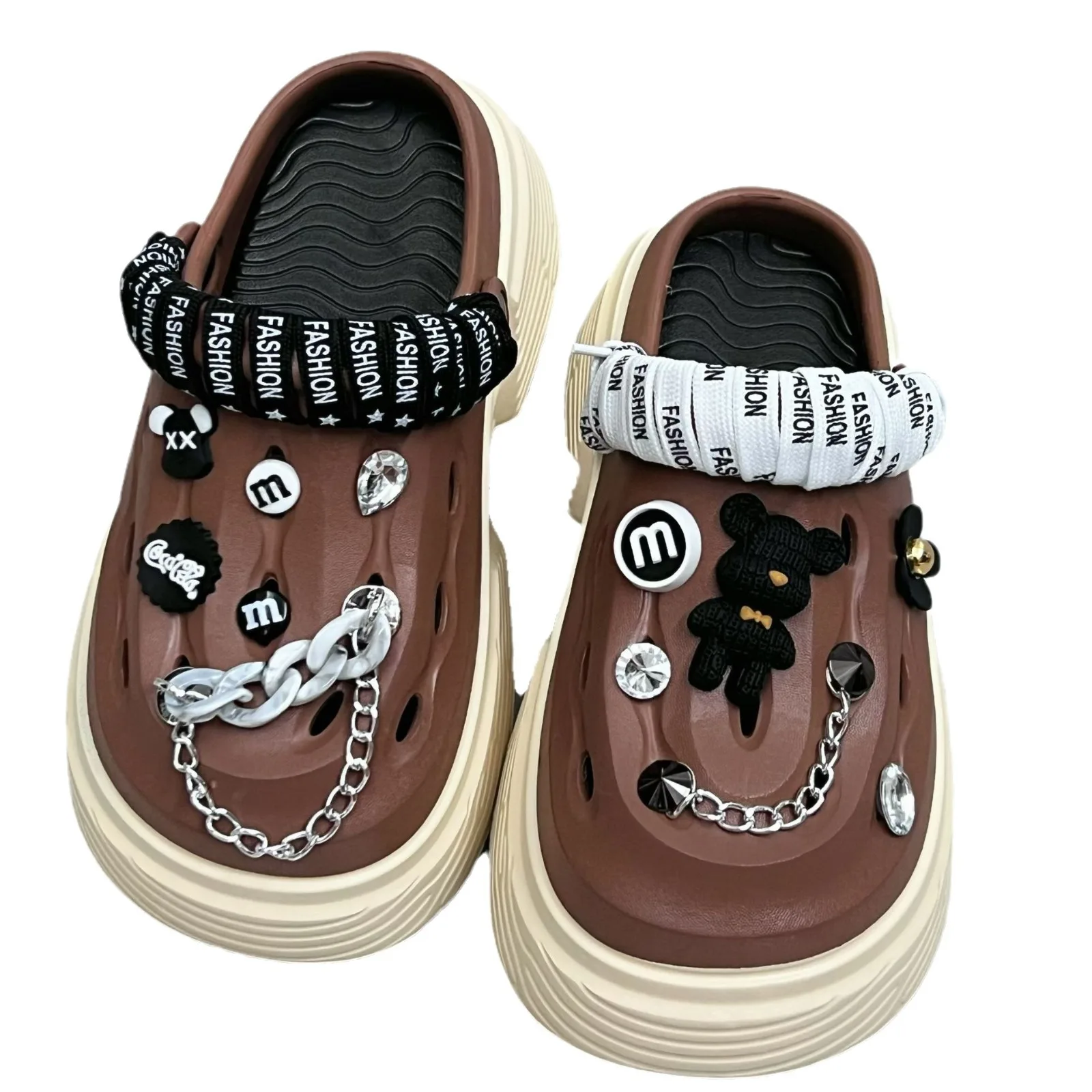 Everything Personality Selling DIY Decorative Cartoon Cute Three-dimensional Chain Bear Accessories Removable Shoe Buckle