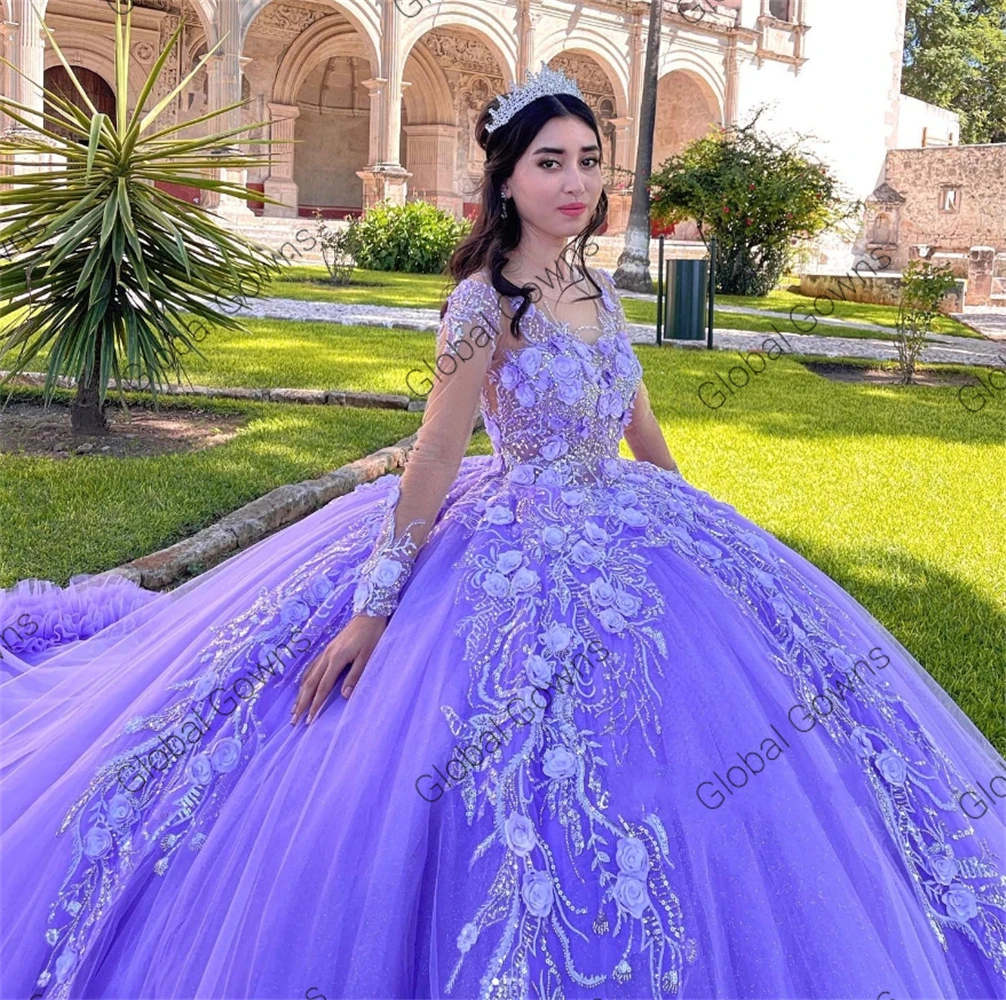 fitted lace wedding dress Lilac Quinceanera Dresses Off the Shoulder Sweet 16 Vestidos Ball Gown –  formalgowns
